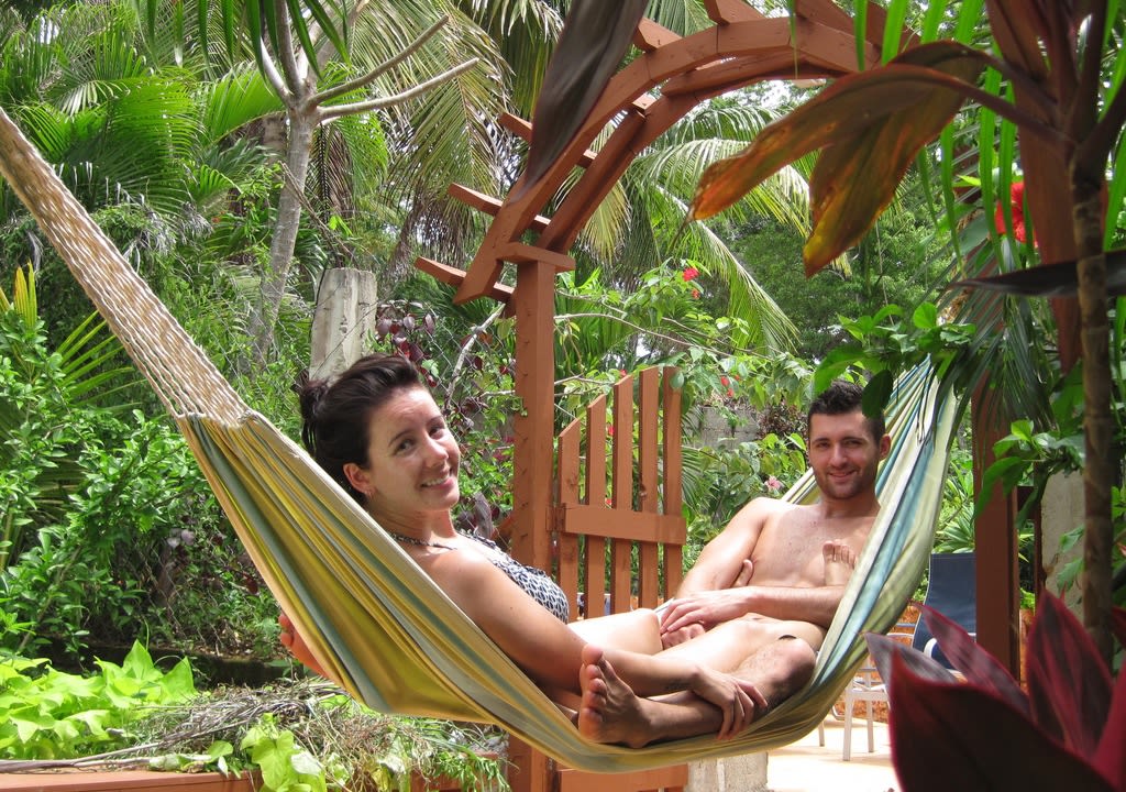 A couple in a hammock in Honduras