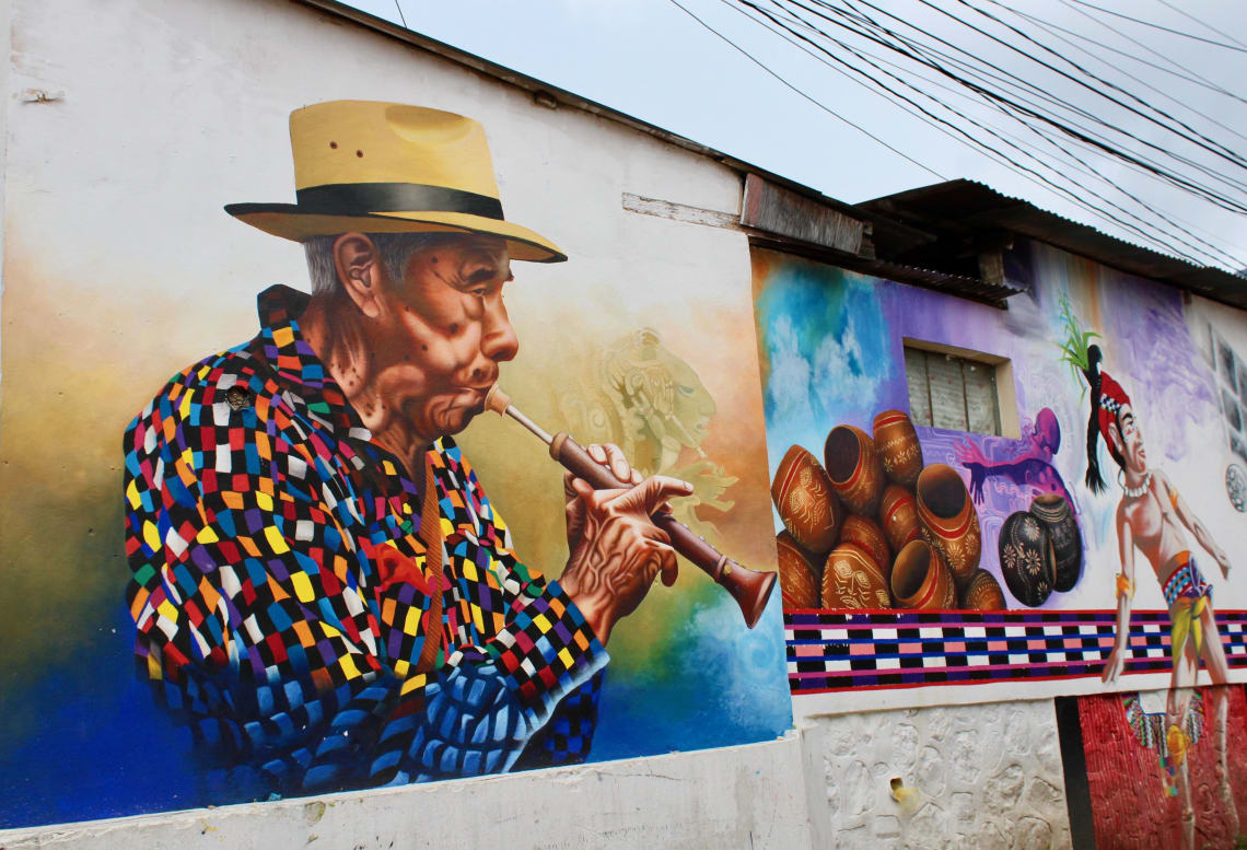 Free things to do in Lake Atitlan: browse the street art