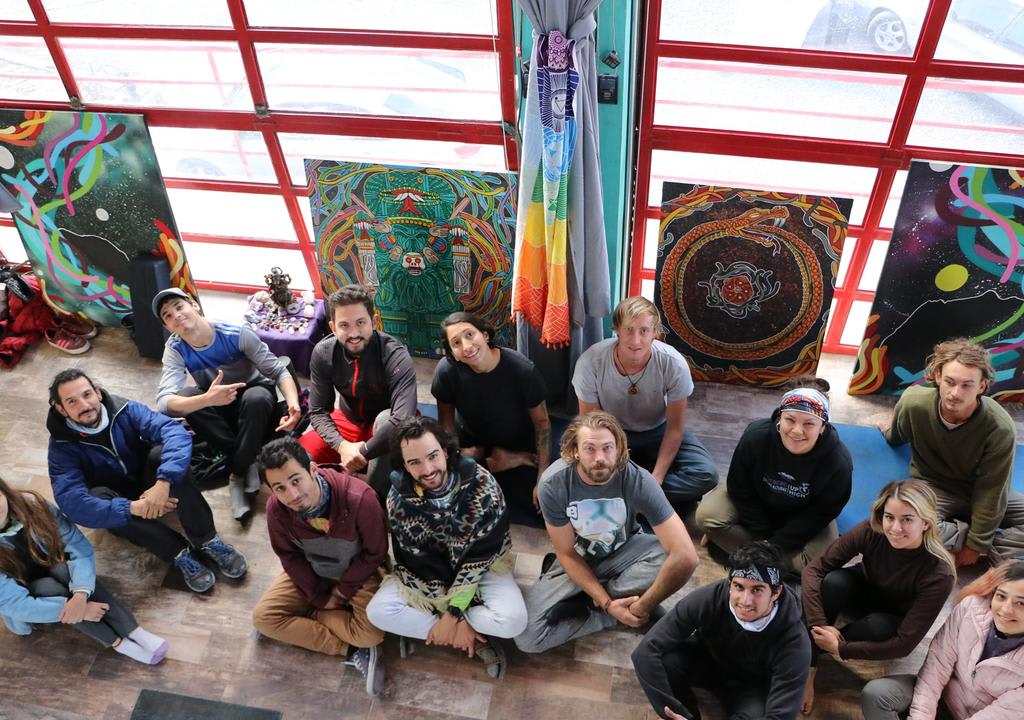 Group of volunteers from a holistic center in Mexico