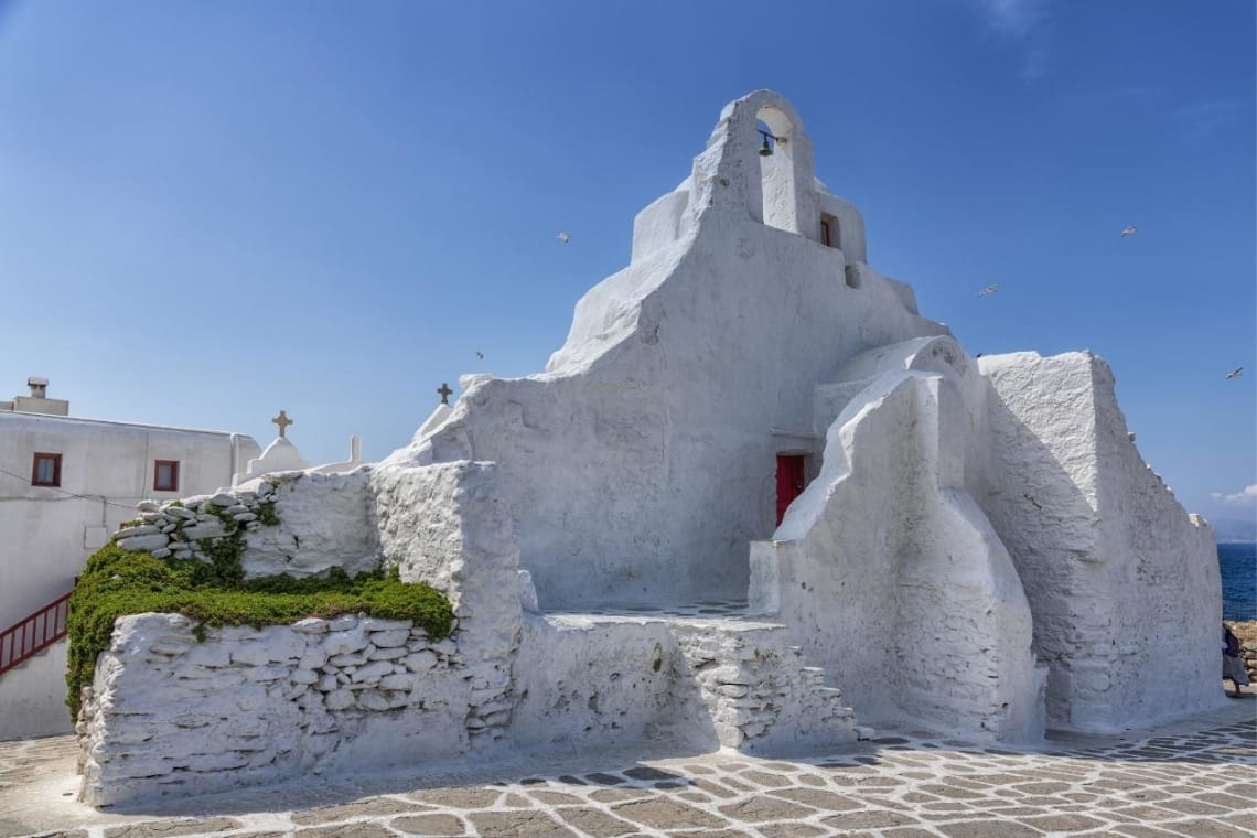 Iglesia Panagia Paraportiani en Mykonos