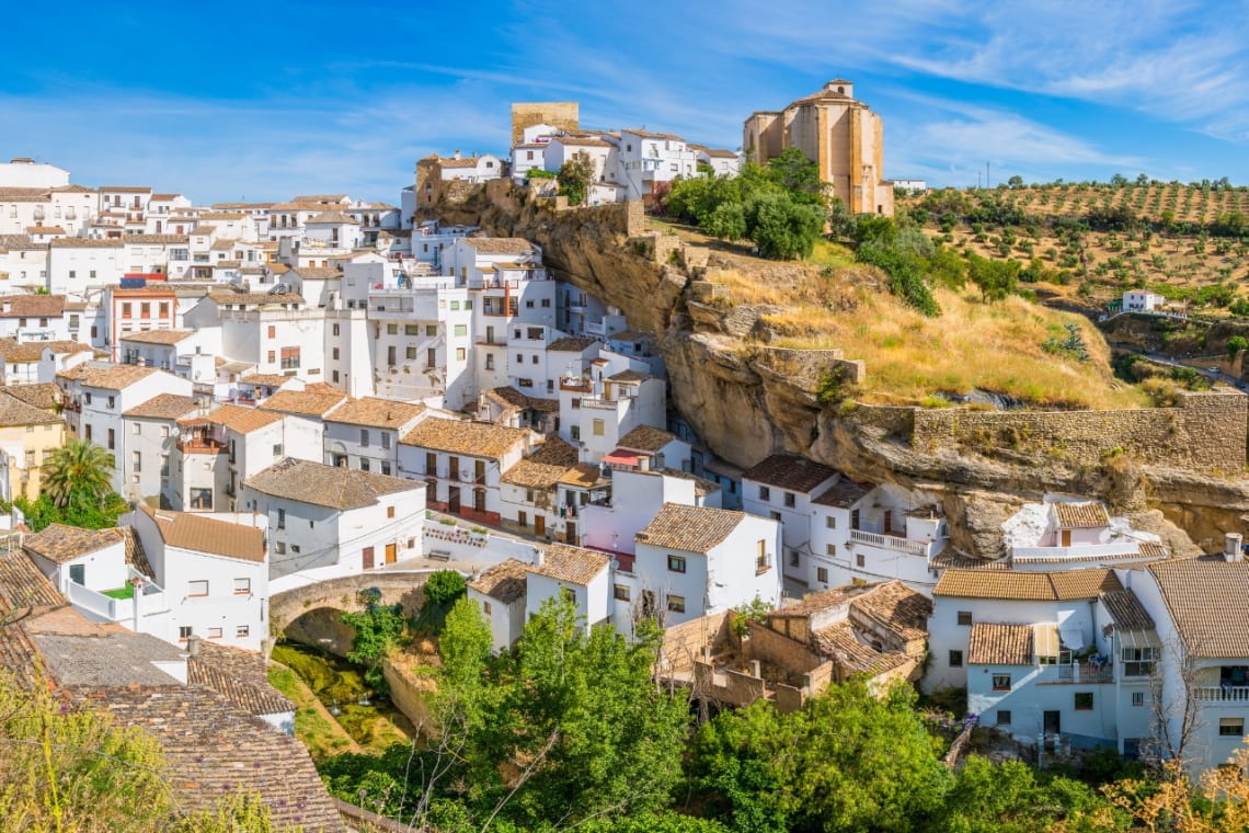 View from a lookout of Setenil de las Bodegas, one of Europe's the hidden gems