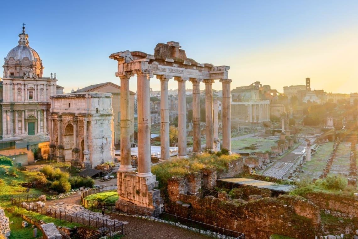 Ruinas en Roma, uno de los mejores destinos para el turismo cultural