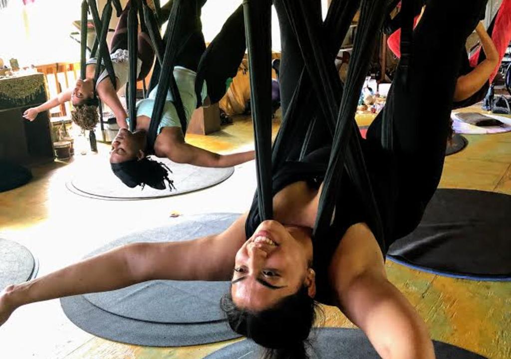 aerial yoga play