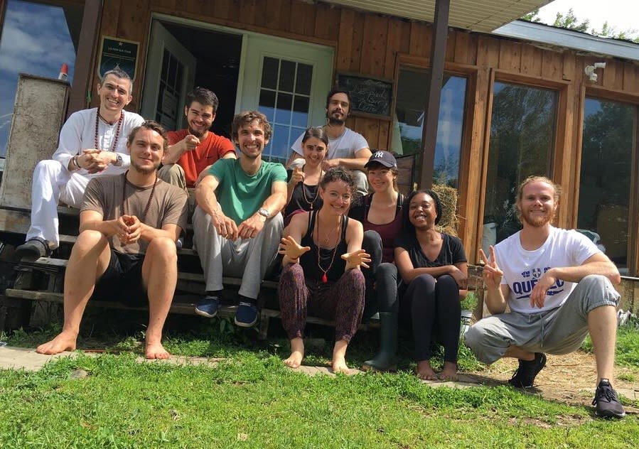 Group of participants of a spiritual retreat in Canada