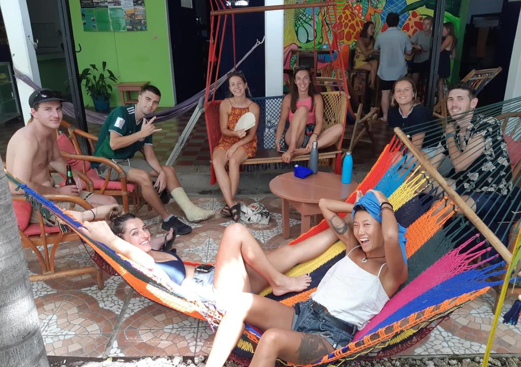 Happy hostel guests and volunteers, The Townhouse, Nicaragua