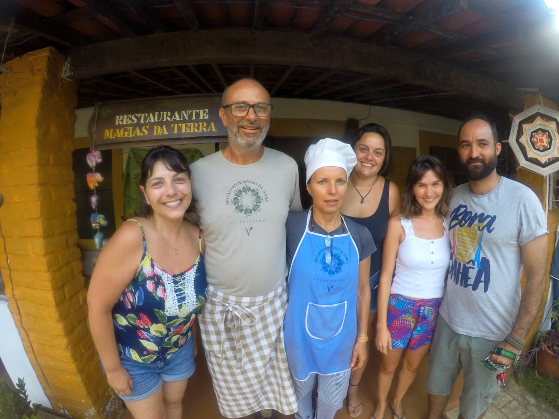 viajar de bike rota do sol restaurante vegano