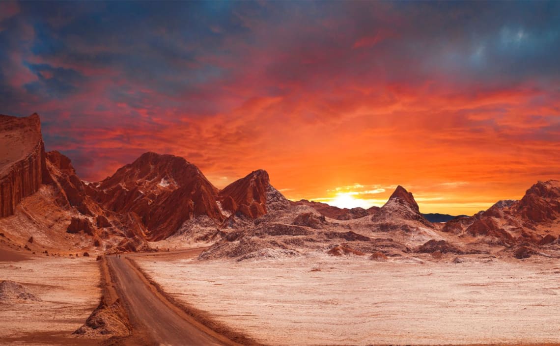 Atardecer en el Valle de la Luna