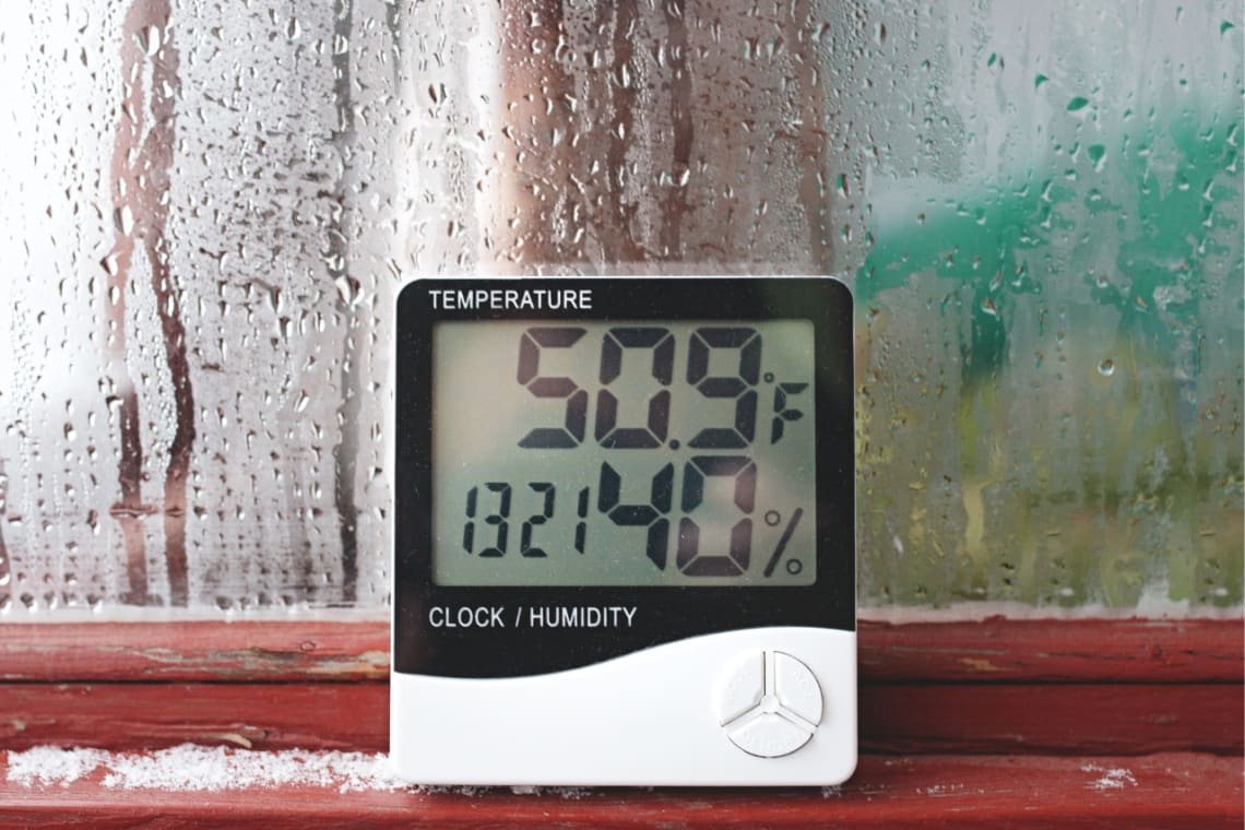 Thermostat and humidity controller clock