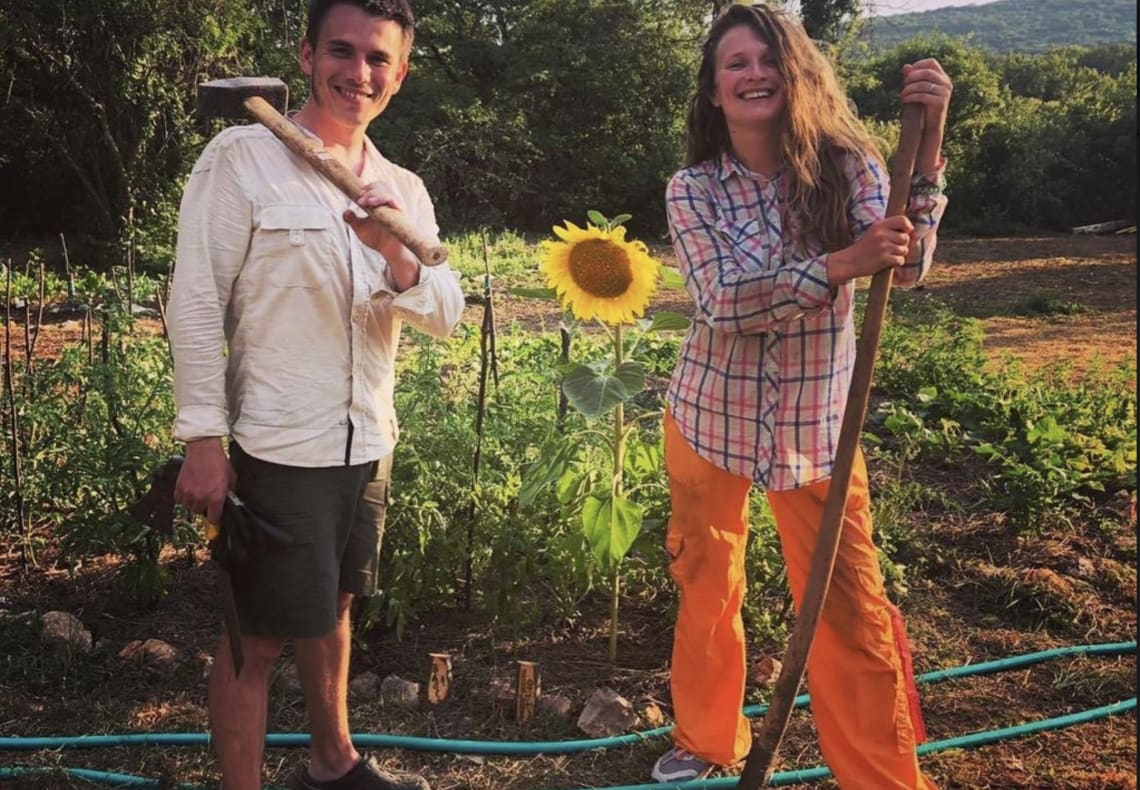 Volunteers in a farm in Montenegro