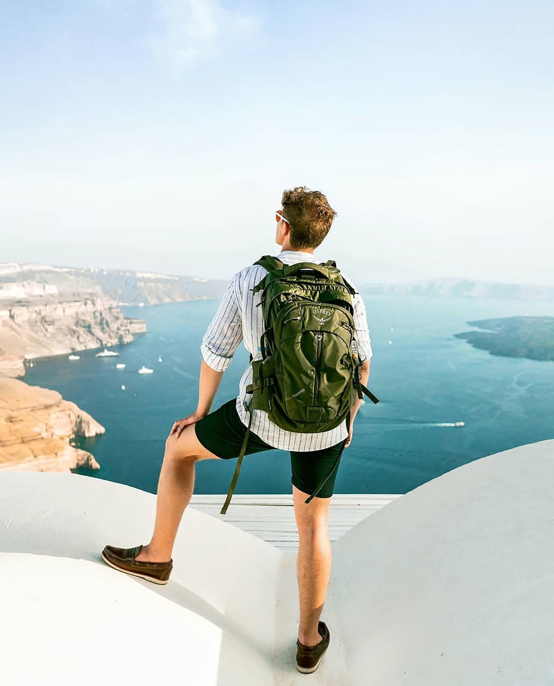 Traveler on sabbatical enjoying beautiful coastal views