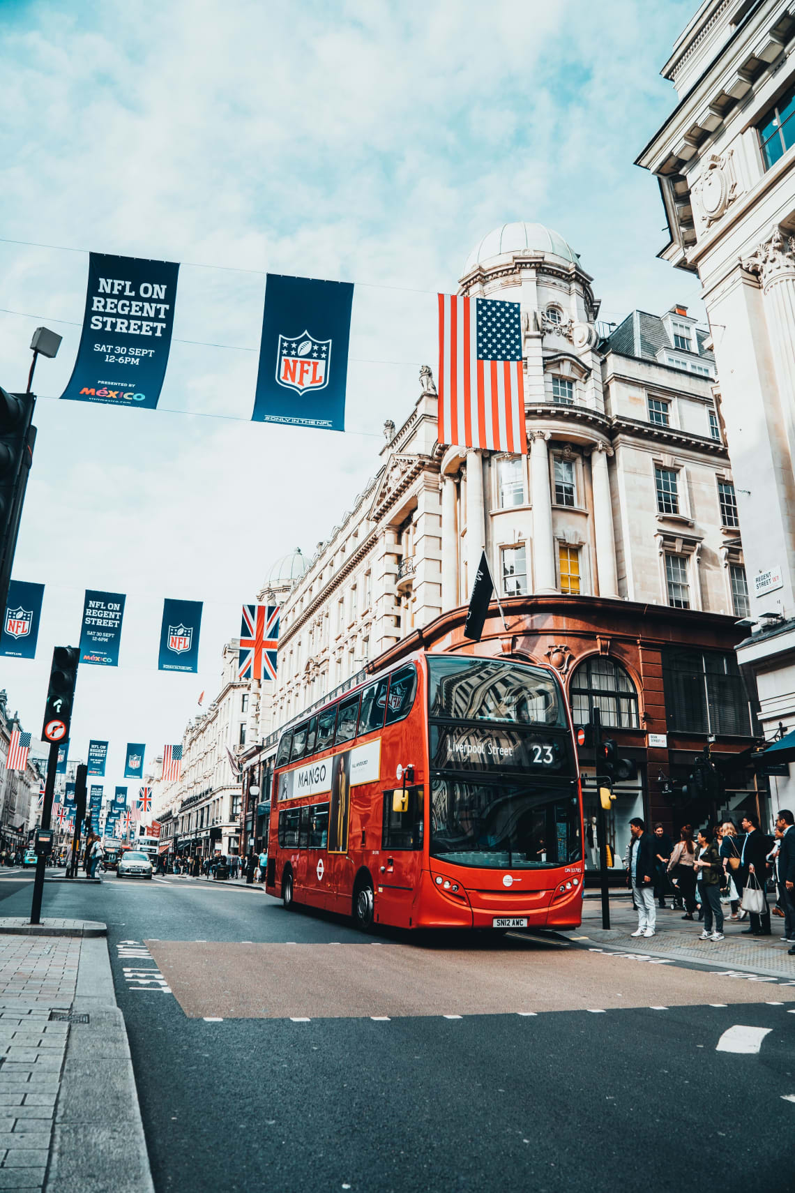 Public bus in London, England