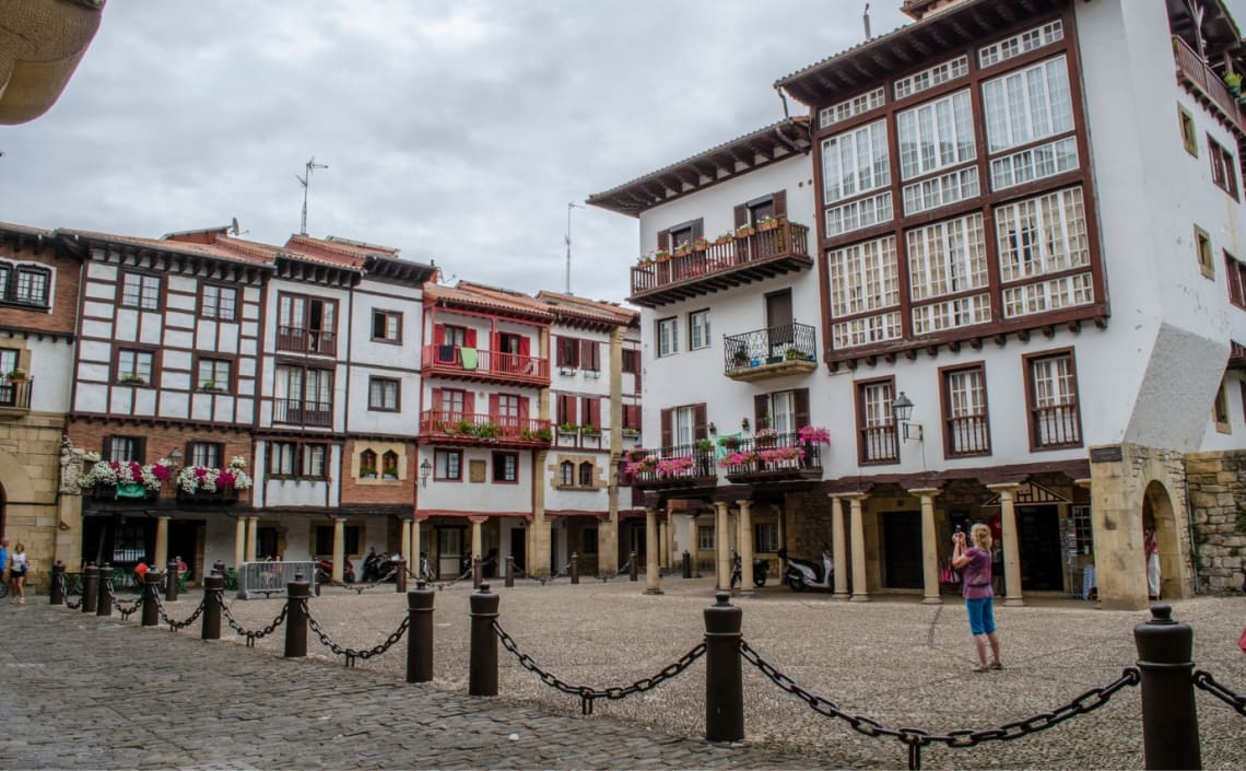 Casas tradicionales de la zona antigua de Hondarribia