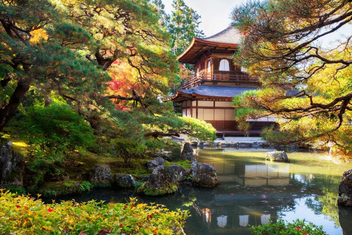 Lugares para meditar: templo budista en Kioto, Japón 