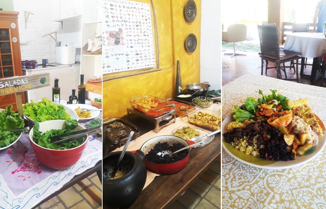 viajar de bike rota do sol restaurante vegano