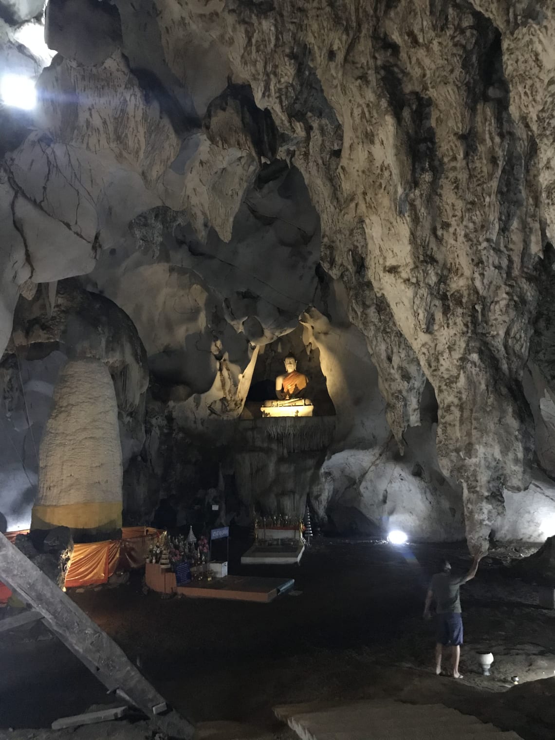 Visiting a cave in Chiang Mai, Thailand