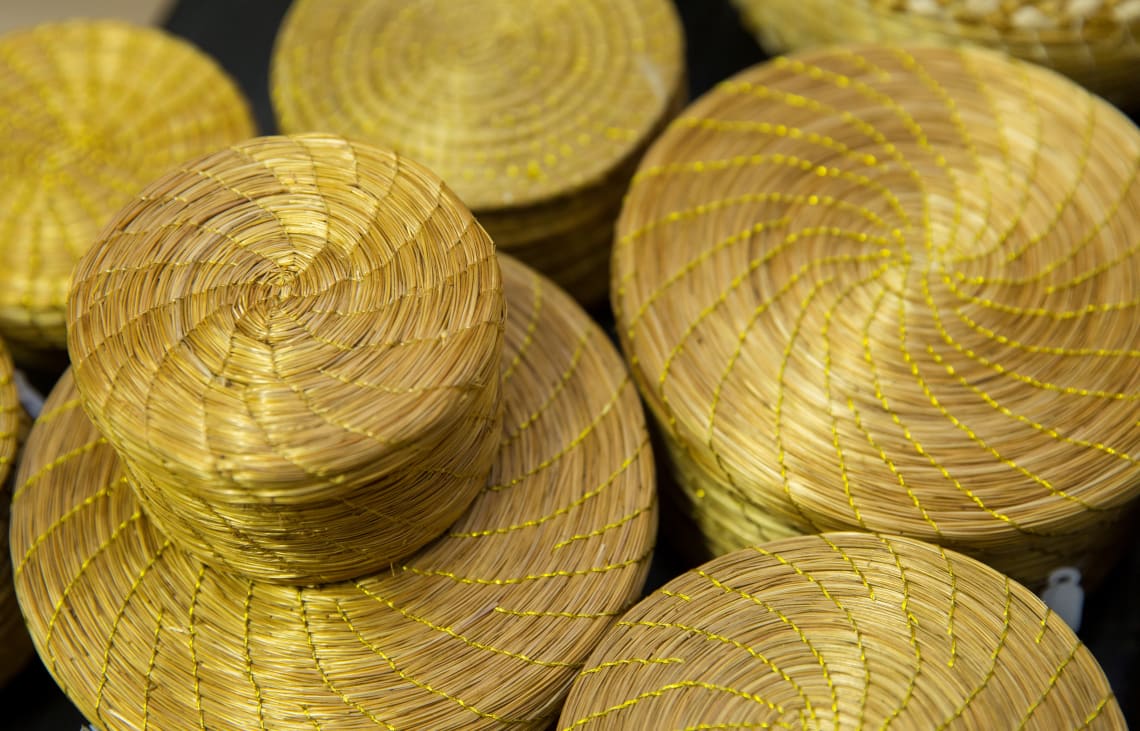 artesanato feito em capim dourado