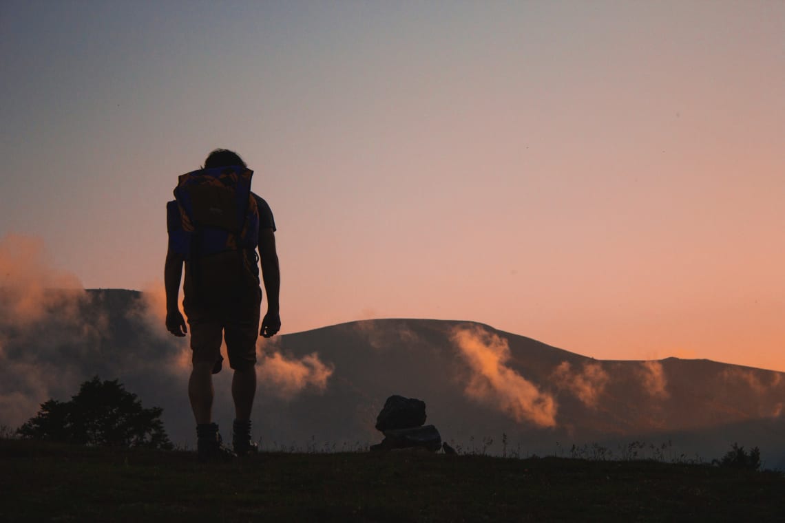 Sunrise hiking views