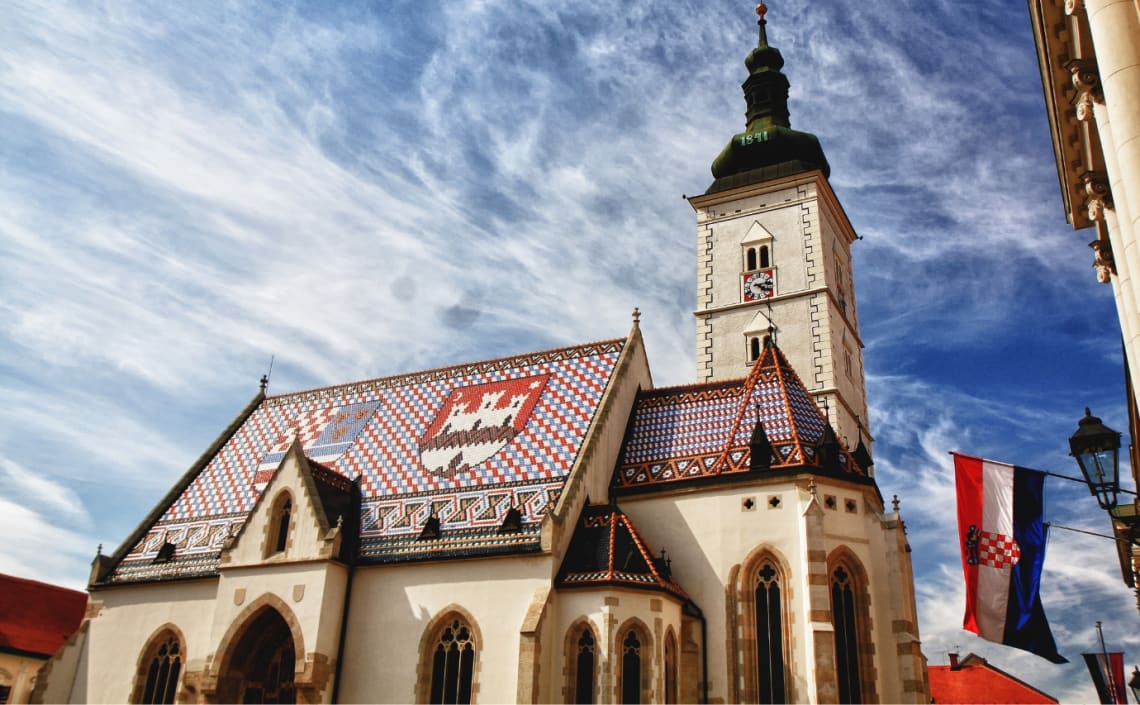 Iglesia de San Marcos, uno de los mejores lugares que ver en Zagreb 
