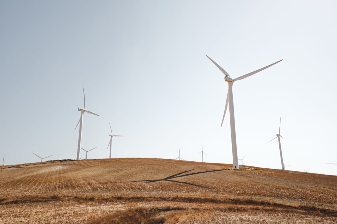 Windmills at work producing energy