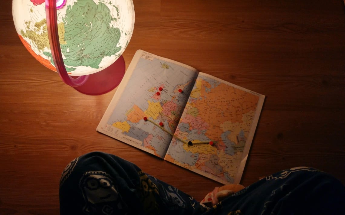 Traveler planning a sabbatical world trip