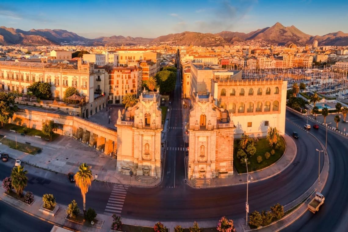 Centro de Palermo, la ciudad más grande de Sicilia