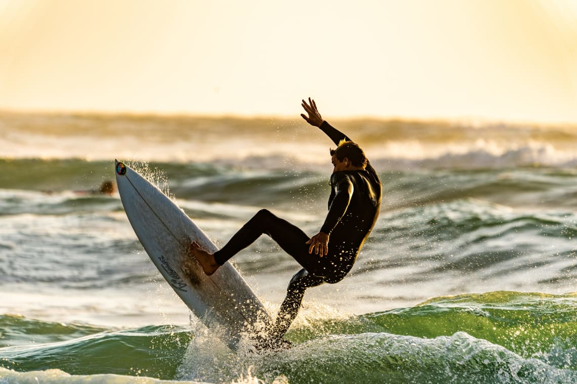 Surfer on a wave