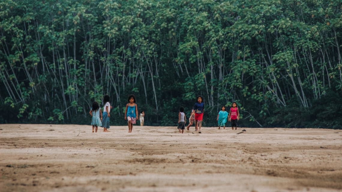 Local children playing, Amazon Rainforest