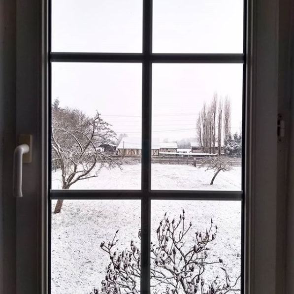 Janela do quarto que fiquei hospedada