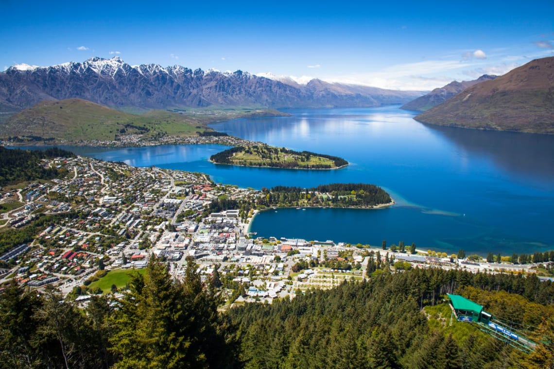 Vista desde lo alto de Queenstown
