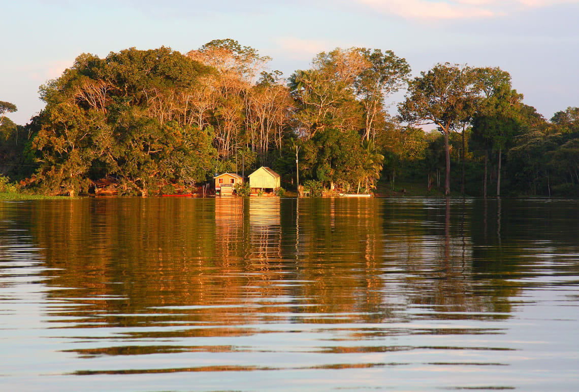 Local villages on the Amazon River