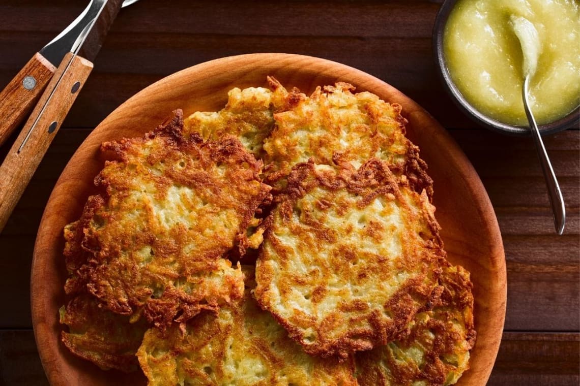 Potato pancakes: a traditional vegetarian dish from Germany