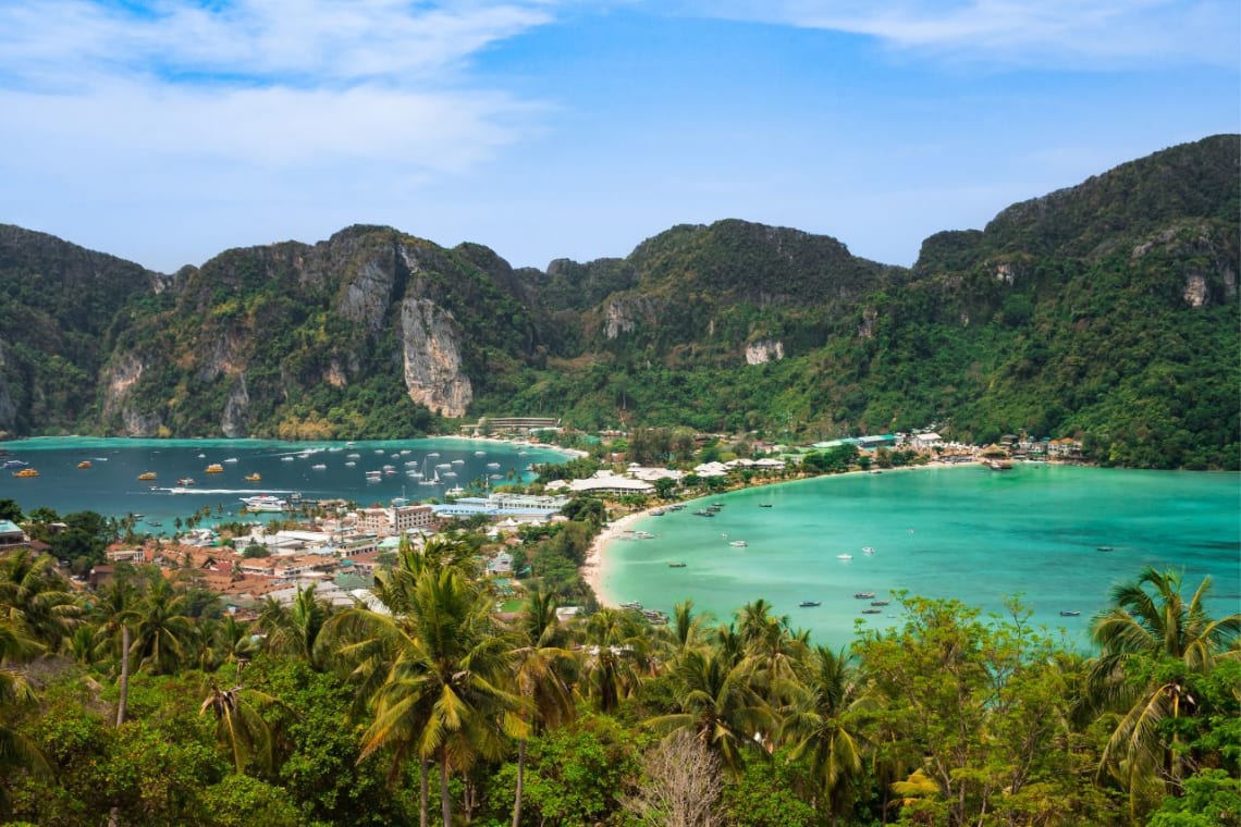 Vista de Koh Phi Phi desde mirador