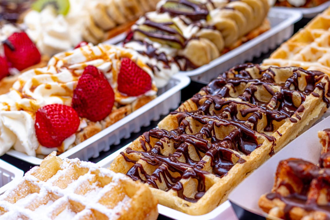 Traditional Belgian waffles