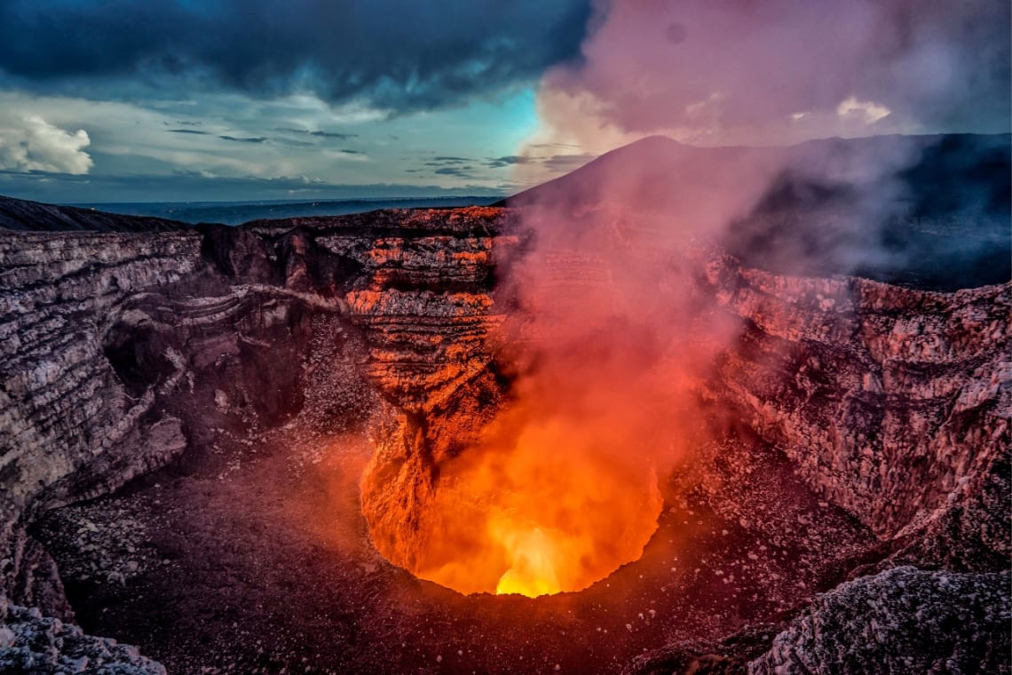 Is Nicaragua safe? Caldera of a volcano 