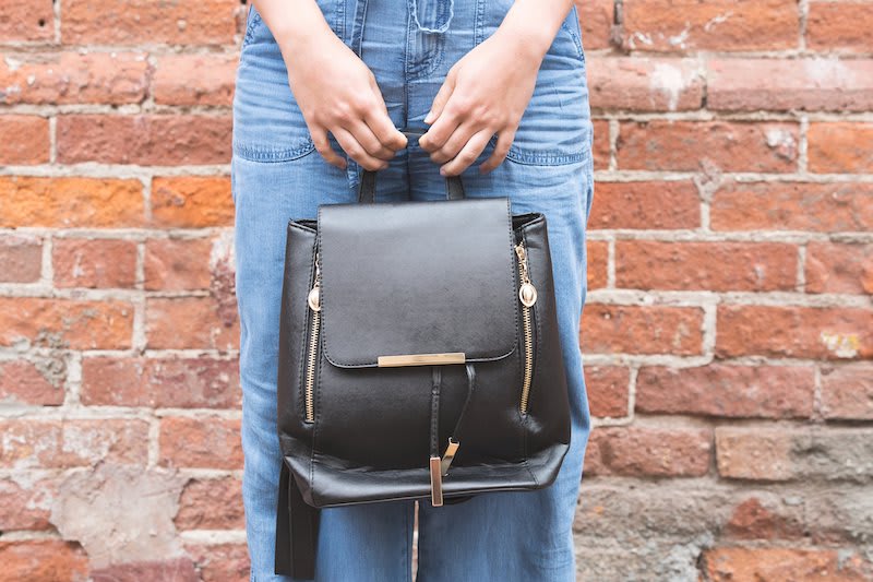 Stylish leather day bag