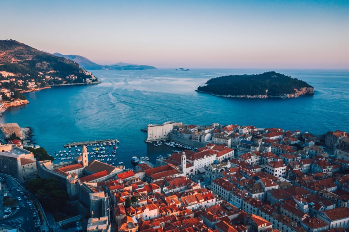 Vista desde lo alto de Split, Croacia
