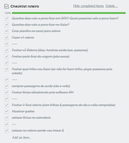 mochilão américa do sul - checklist&nbsp;