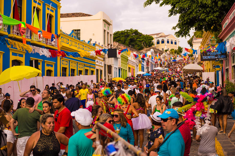 Carnaval em Olinda, Recife, Brasil.