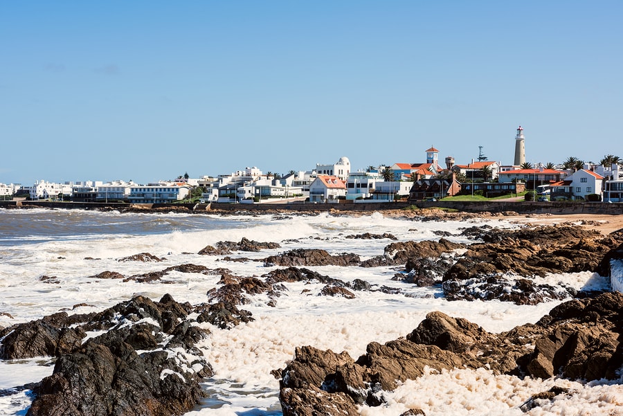 Parte do balneário de Punta del Este, Uruguai