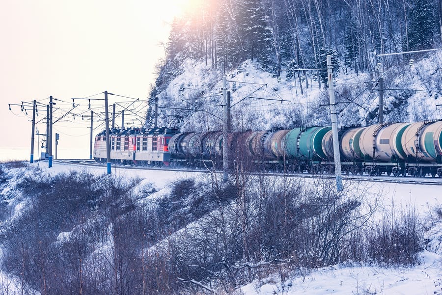 Rota transiberiana, com mais de seis mil quilômetros que atravessam o continente asiatico