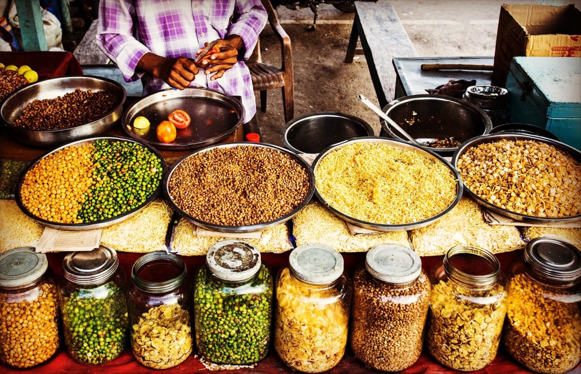 Colorful street food.