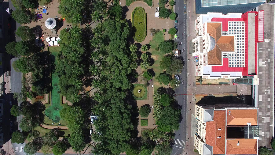 Vista aérea da Praça da LIberdade