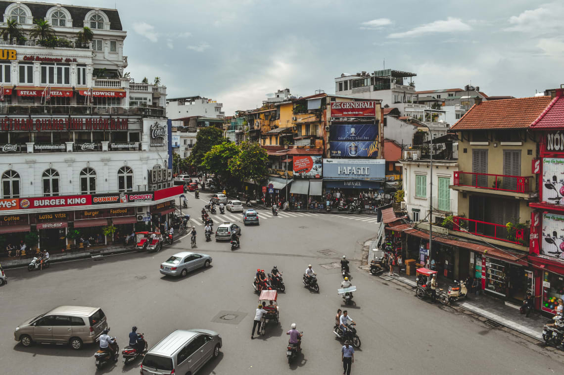 Traffic in Hanoi, Vietnam