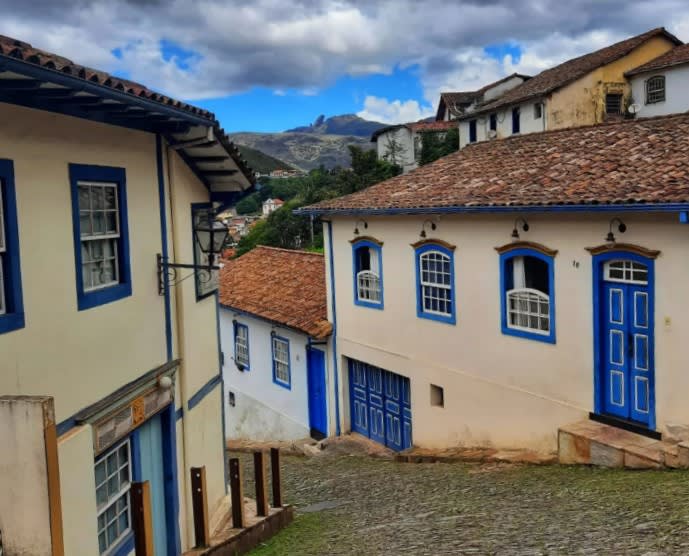 Rua e casas de Ouro Preto