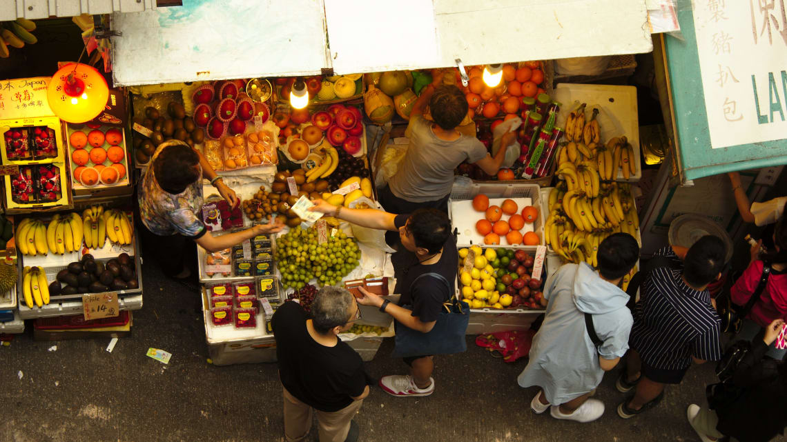 Local market, Hong Kong