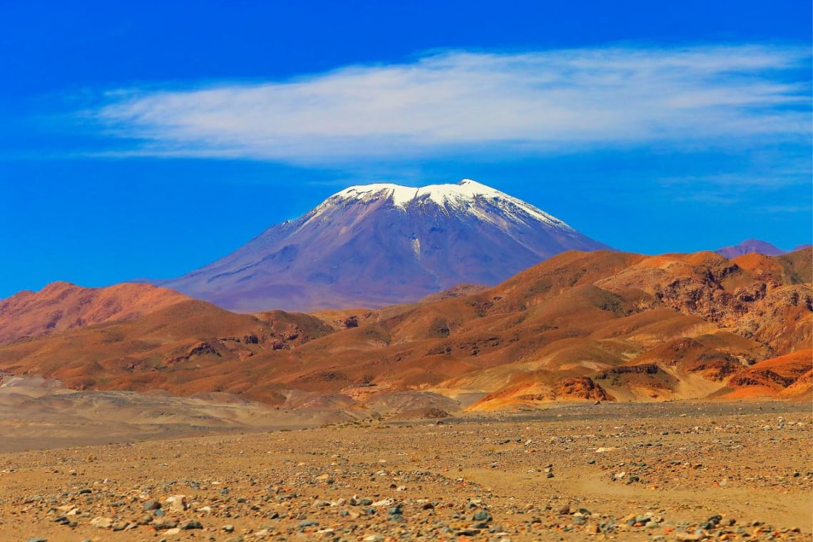 Volcán Láscar en el&nbsp;Desierto de Atacama