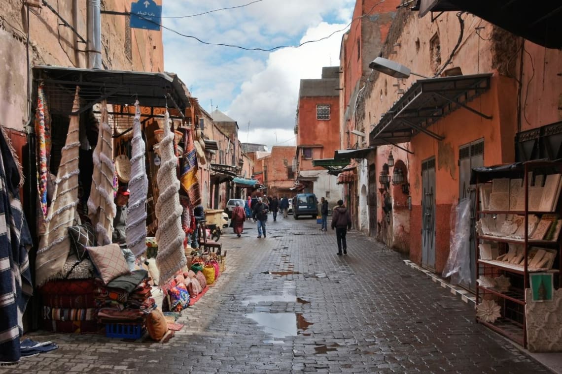 Calle de la medina de Marrakech