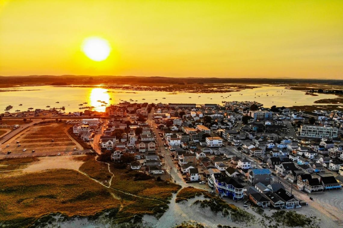 Sunset at Hamptons Beach, New York