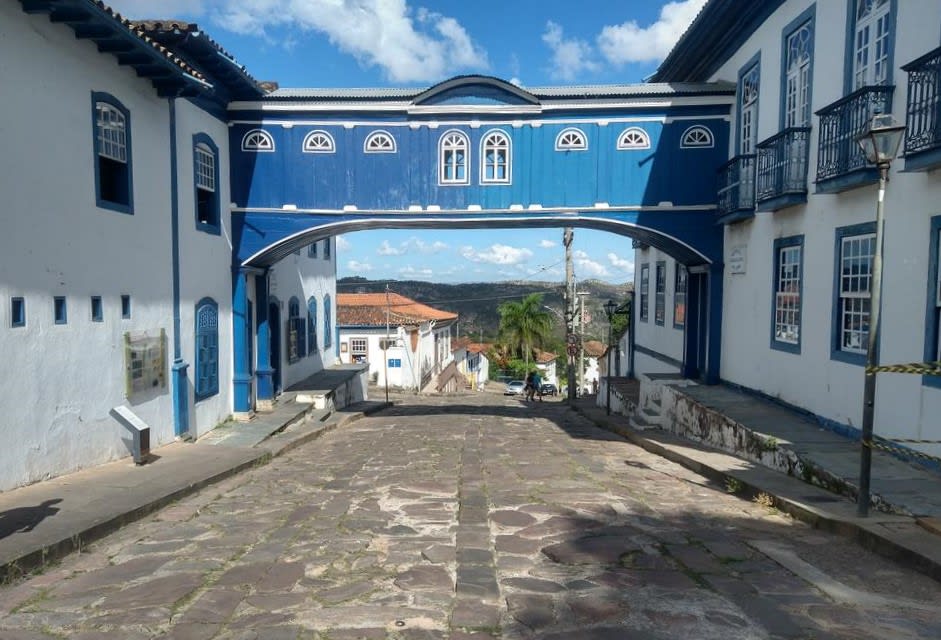 rua charmosa na cidade histórica de Diamantina
