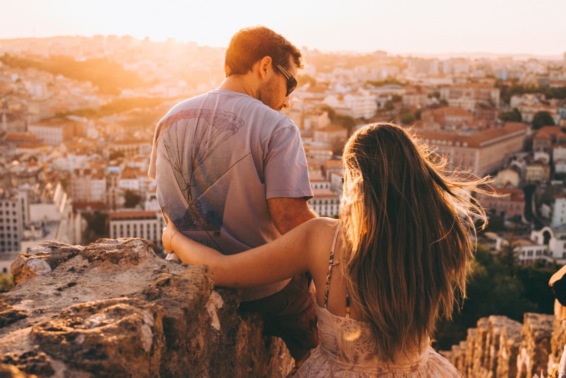 Couple, Lisbon, Portugal